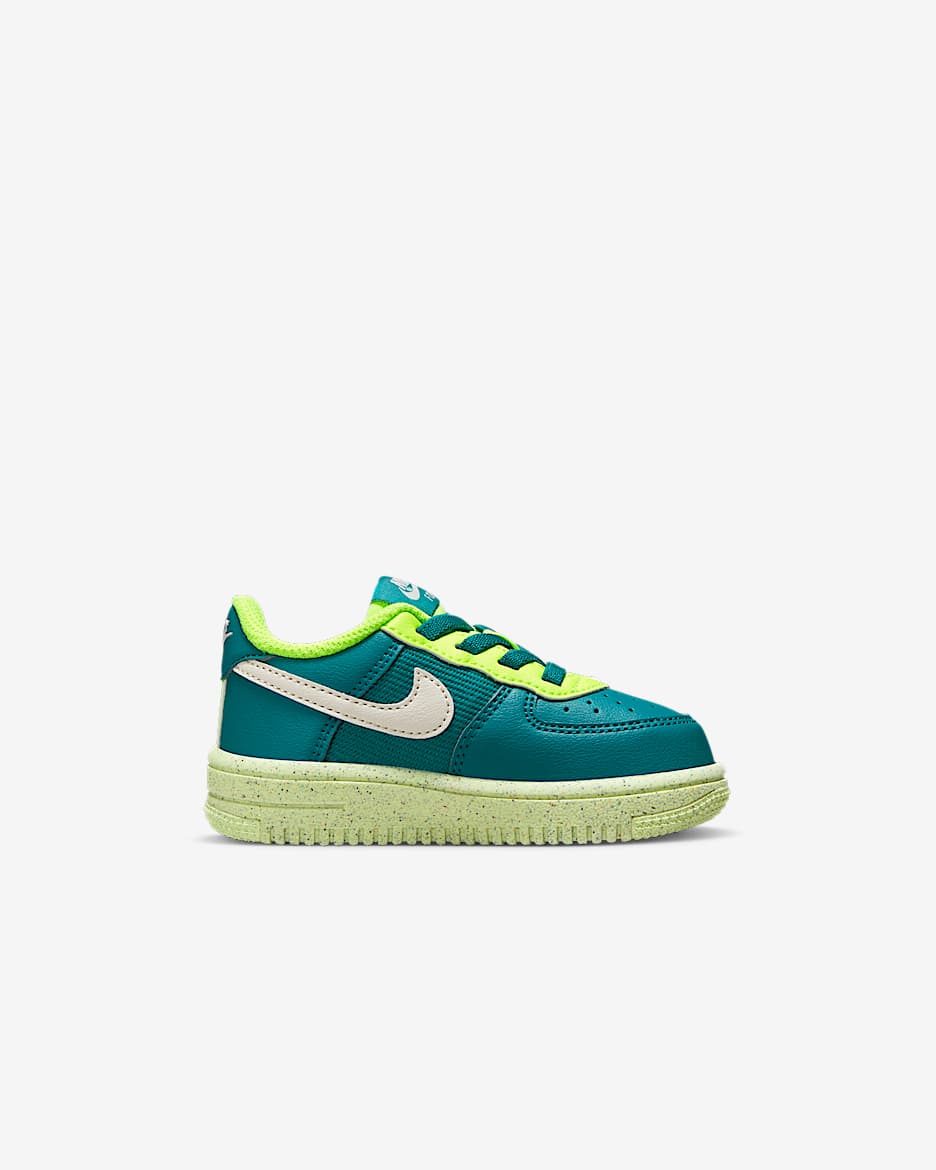Nike Boys Force 1 Crater Shoes Bright Spruce Phantom Volt Size 05.0